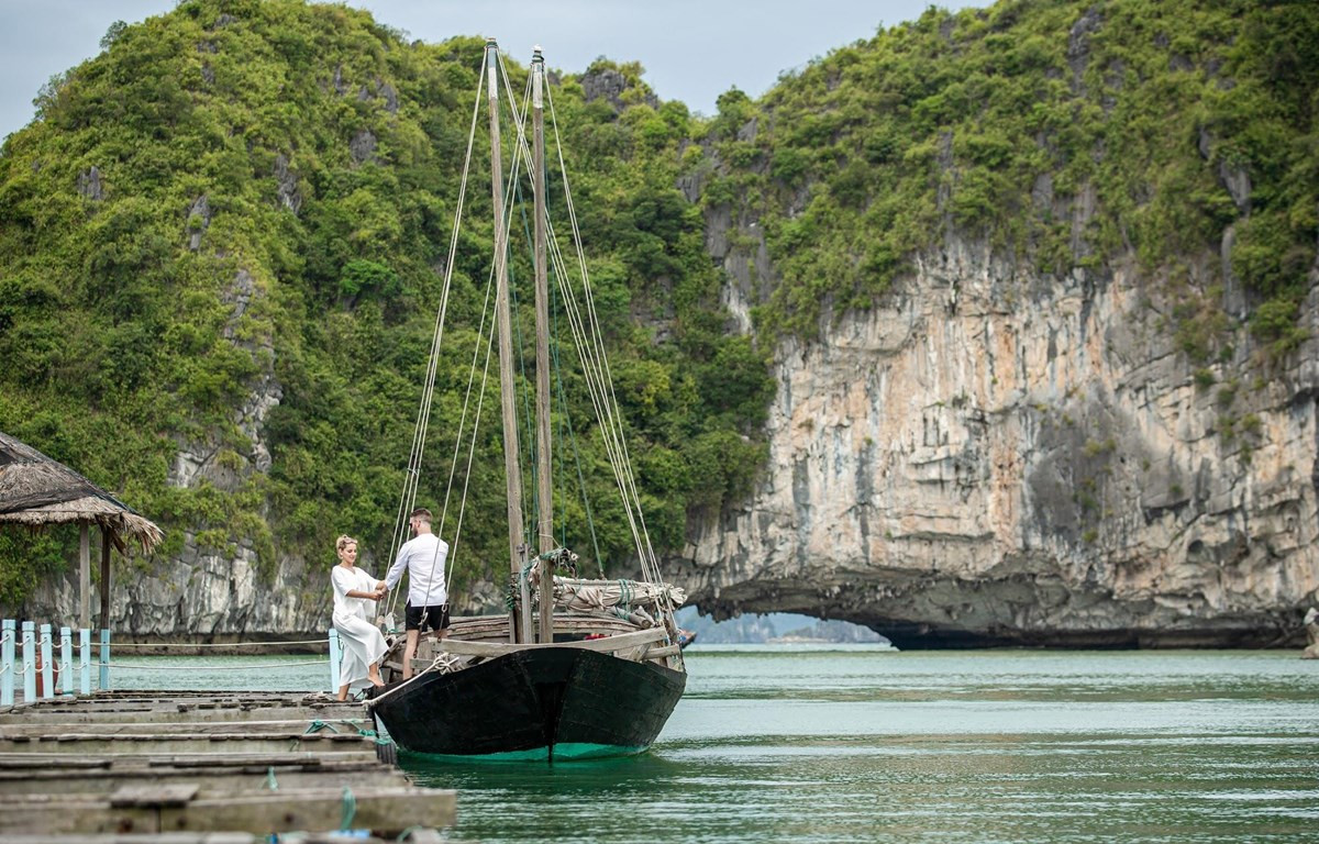 Vịnh Hạ Long, di sản thiên nhiên thế giới được UNESCO công nhận. (Ảnh: CTV/Vietnam+)