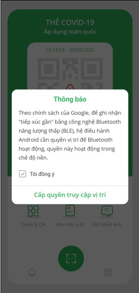Bước 4: Đồng ý cấp quyền tất các quyền truy cập mà ứng dụng yêu cầu.