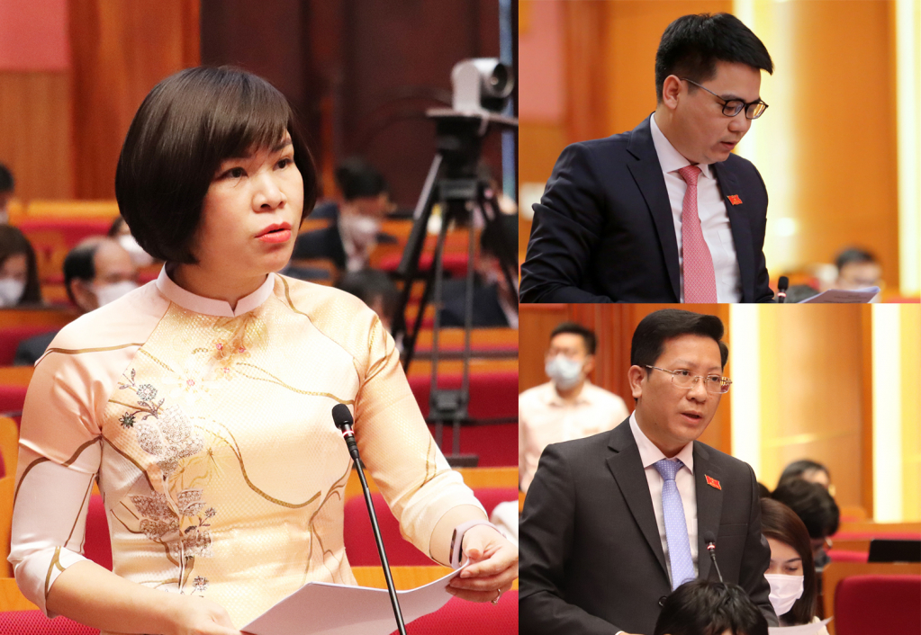 Các đại biểu chất vấn Giám đốc Sở Tài chính.