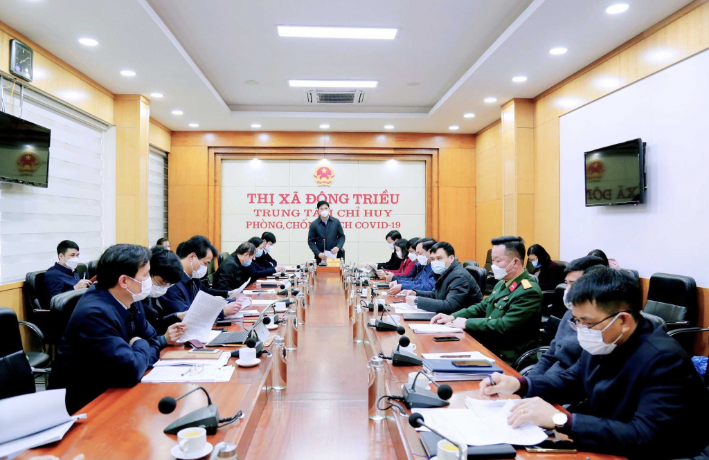 Thường trực Thị ủy Đông Triều họp và cho ý kiến một số nội dung công tác, ngày 21/2/2022