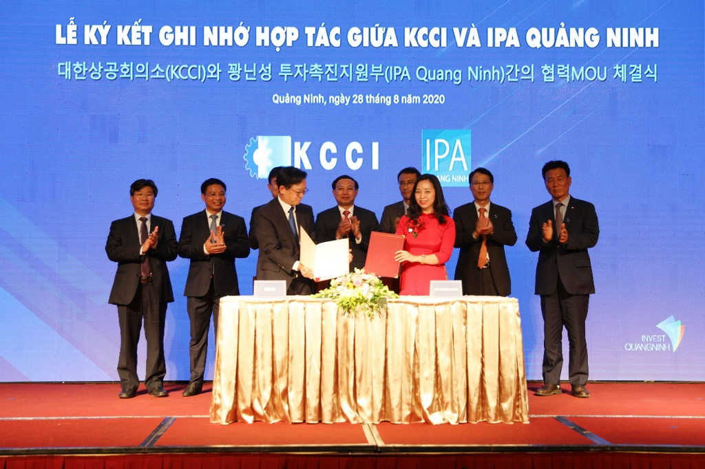 Ban Xúc tiến và Hỗ trợ đầu tư tỉnh Quảng Ninh và Phòng Thương mại và Công nghiệp Hàn Quốc (KCCI) ký kết biên bản ghi nhớ về hợp tác xúc tiến đầu tư