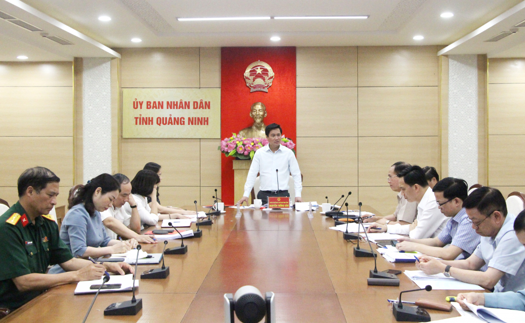 Đồng chí Nguyễn Tường Văn, Phó Bí thư Tỉnh ủy, Chủ tịch UBND tỉnh chủ trì và kết luận cuộc họp.