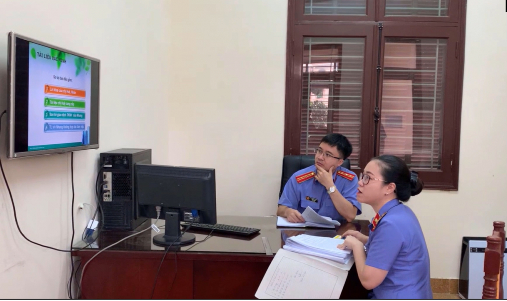 VKSND TP Uông Bí đẩy mạnh số hóa hồ sơ, báo cáo án bằng sơ đồ hóa.