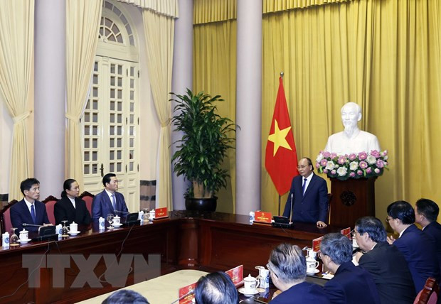 Chủ tịch nước tiếp Hiệp hội Giao lưu Kinh tế Văn hóa Hàn-Việt hình ảnh 2 Chu tich nuoc tiep Hiep hoi Giao luu Kinh te Van hoa Han-Viet hinh anh 2