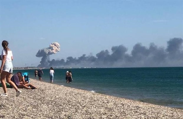Trụ sở Hạm đội Biển Đen của Nga ở Sevastopol bị UAV tấn công hình ảnh 1 Tru so Ham doi Bien Den cua Nga o Sevastopol bi UAV tan cong hinh anh 1