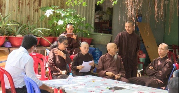 Lấy mẫu giám định ADN đối với người sinh sống tại Tịnh thất Bồng Lai hình ảnh 1 Lay mau giam dinh ADN doi voi nguoi sinh song tai Tinh that Bong Lai hinh anh 1