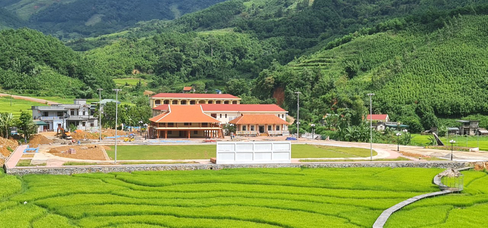 Nhà văn hóa Sán Chỉ được xây dựng tại thôn Khe Lục, xã Đại Dực sẽ khánh thành vào Lễ hội mùa vàng miền Soóng cọ 2022
